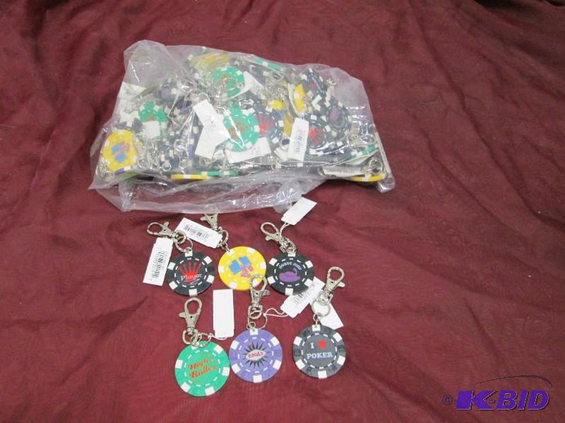 Qty 100 Poker Chips key chains...