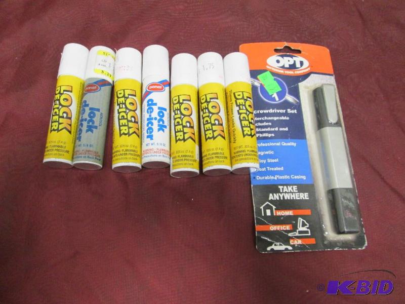 Qty 7 Lock De-icer (net weight .625 oz) , Opt...