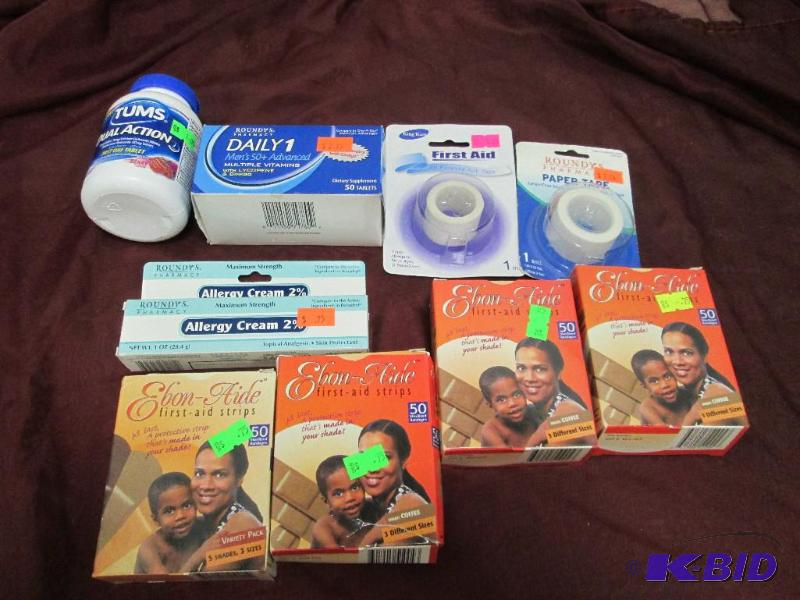 Qty 1 Roundys Allergy cream 2%, Qty 1 Tums Du...
