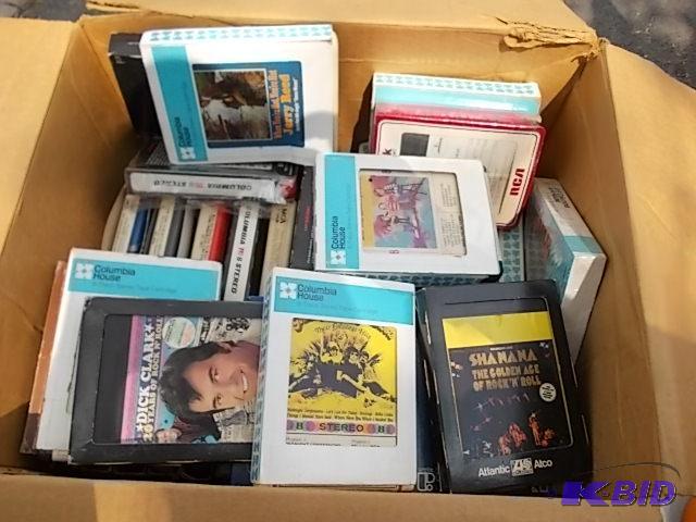 Box Lot Of 8 Track Tapes Dick Clark, Jerry Re...