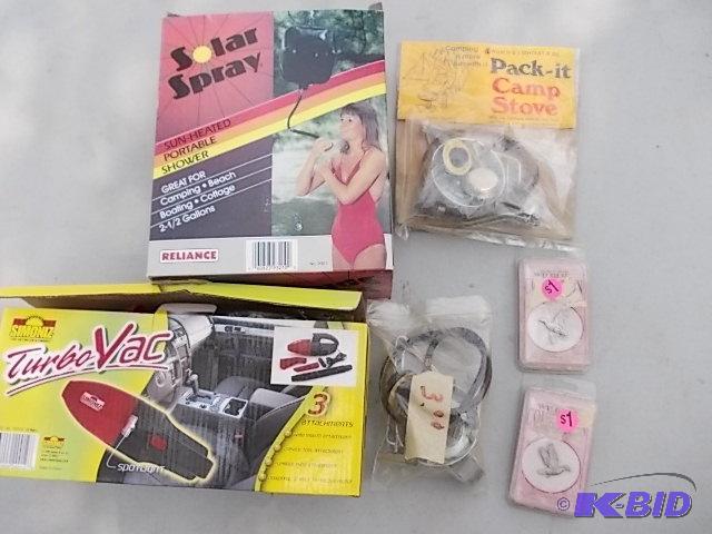 2 Camp Stoves, Turbo Vac, Solar Spray Portabl...