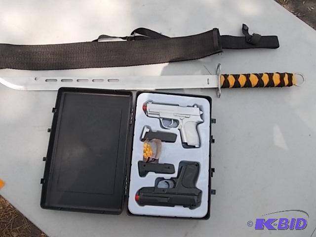 Small Samurai&nbspSword &amp 2 Air Pistols...