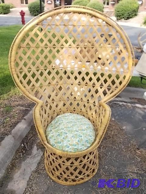 Rattan High Back Chair With Cushion...