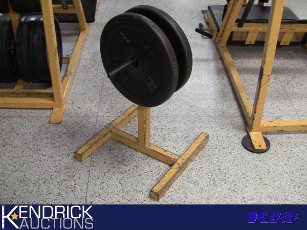 lot 115 image: Weight Tree of 2 - 100 LB York Plate Weights
