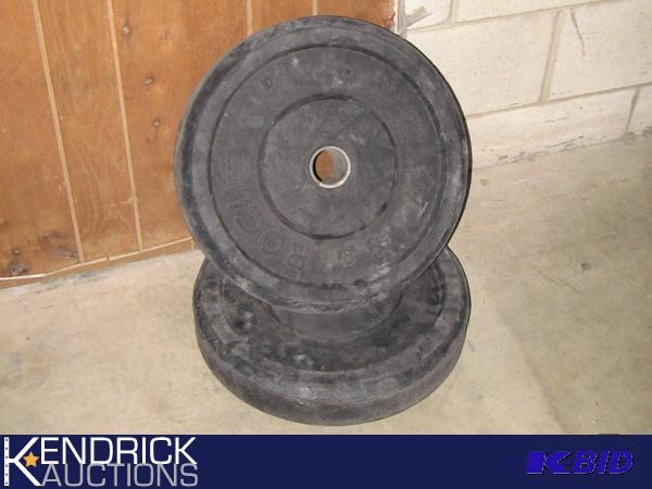 lot 131 image: 2 - 45 LB Rogue Bumper Plates
