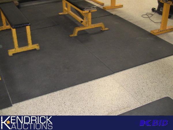 lot 201 image: 2 - 4 ft. x 6 ft. 12 Commercial Rubber Gym Mats