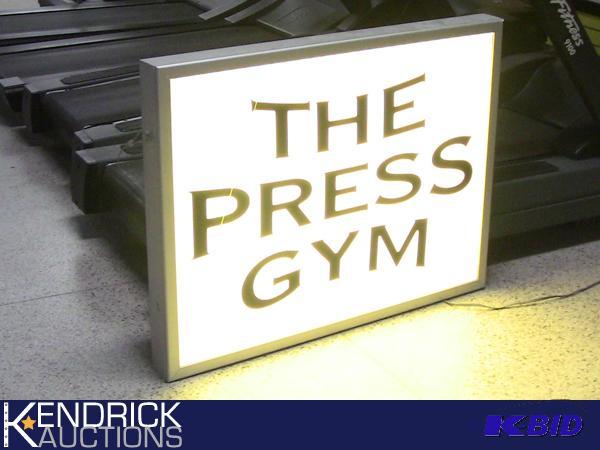 lot 232 image: The Press Gym Light-Up Sign