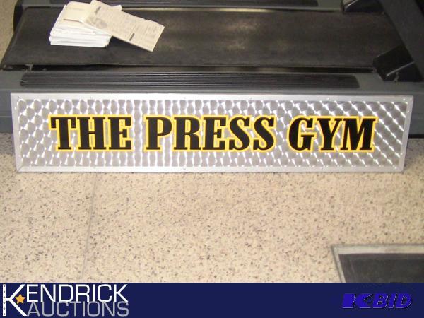 lot 233 image: The Press Gym Metal Sign