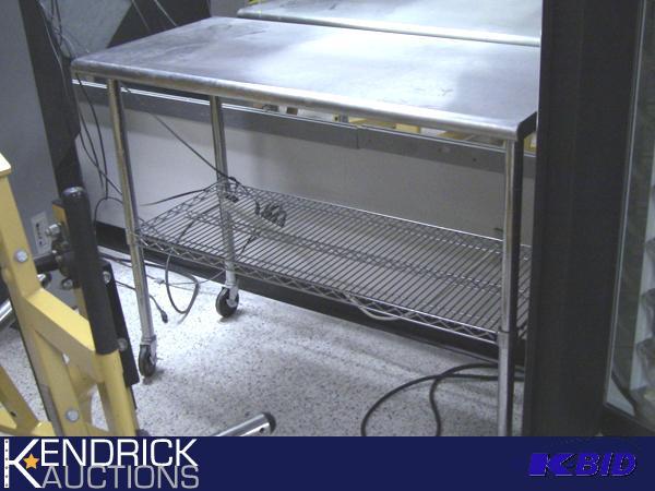 lot 241 image: NSF Stainless Steel Table on Wheels