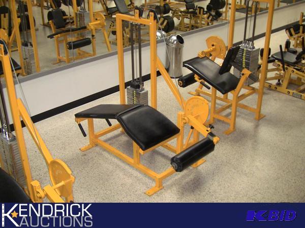 lot 69 image: Olympus 200 LBs Stacked Cable Weight Lying Leg Curl Machine
