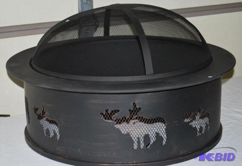 lot 24 image: Big Game Firepit w Screen, charcoal grate, 2...