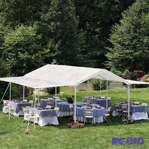 lot 42 image: ShelterLogic 2-in-1 Canopy & Extended Eve...