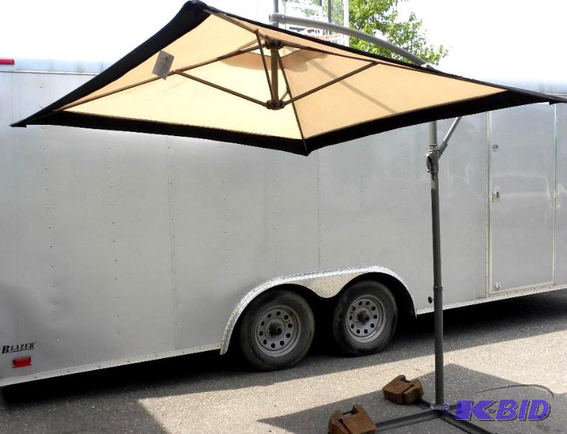 lot 54 image: 7-6 Square Cantilever Umbrella, khaki, sel...