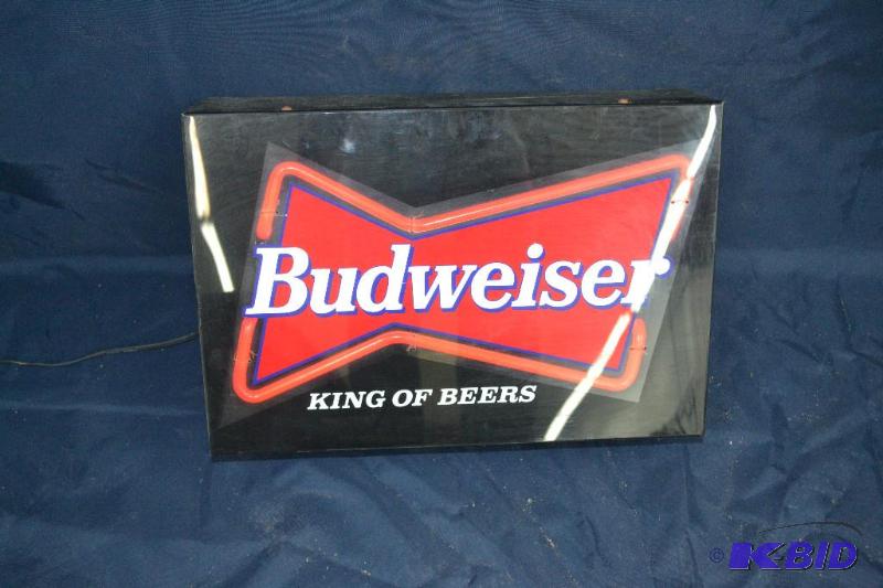 lot 35 image: BUDWEISER LIGHTED SIGN WORKS...