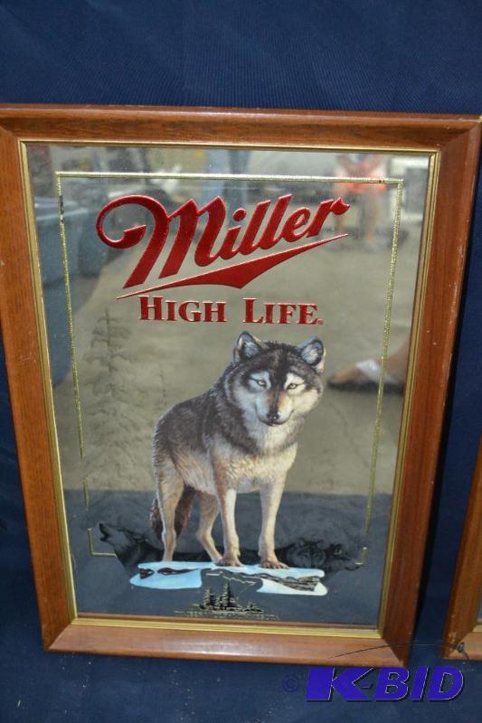 lot 36 image: MILLER HIGH LIFE MIRROR...