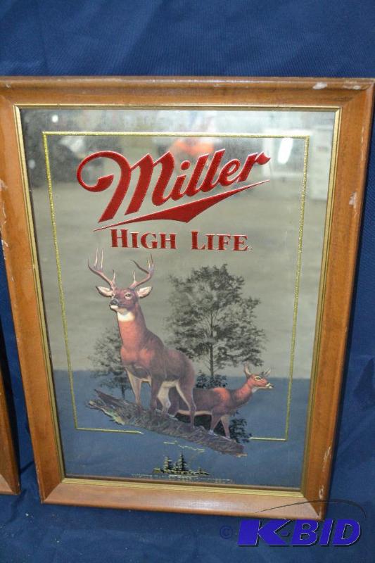 lot 38 image: MILLER HIGH LIFE MIRROR...