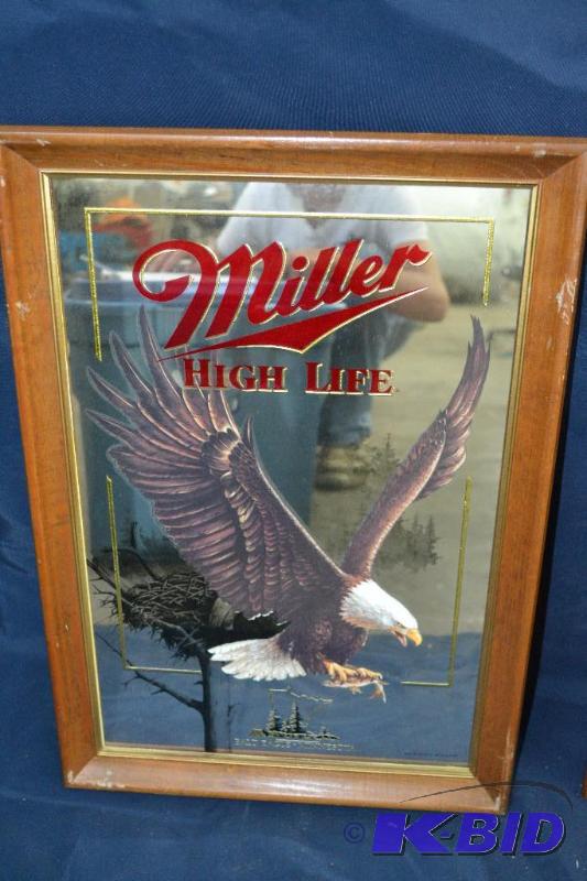 lot 39 image: MILLER HIGH LIFE MIRROR...