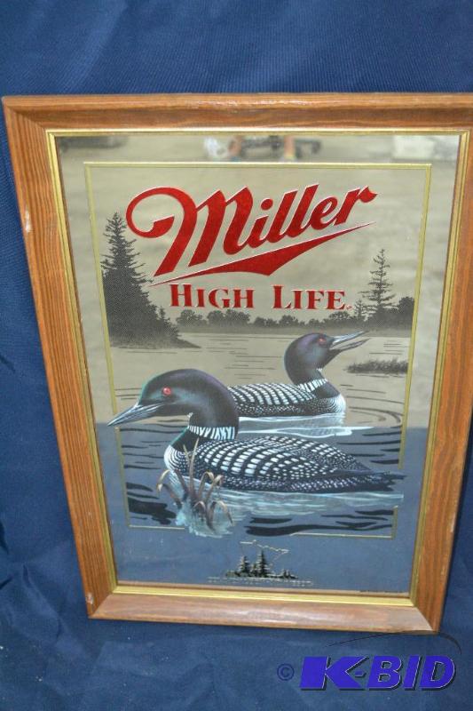 lot 40 image: MILLER HIGH LIFE MIRROR...