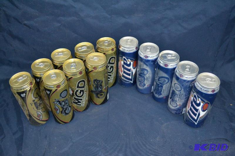 lot 45 image: 13 HARLEY DAVIDSON CANS NICE SHAPE...