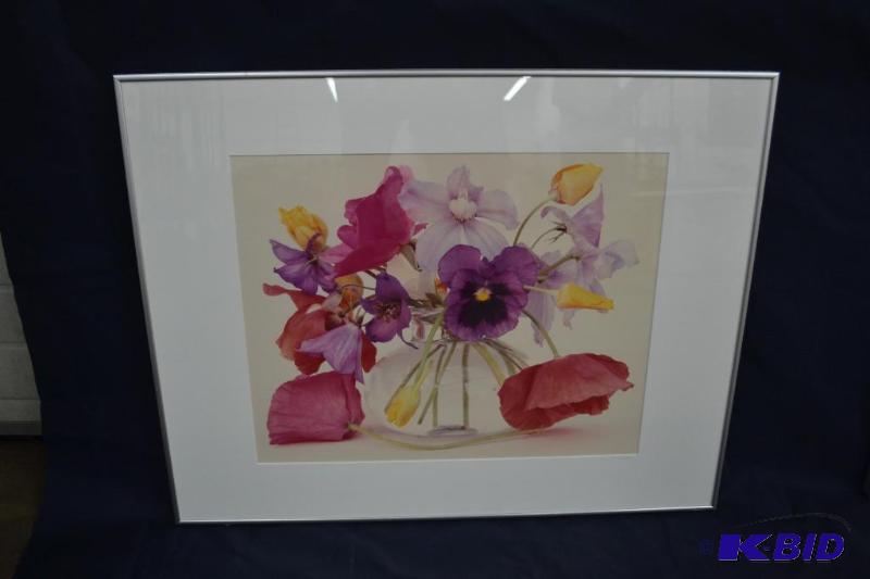 lot 60 image: 1989 FRAMED LITTLE BOUQUET 22X28 BY JILL BEDF...