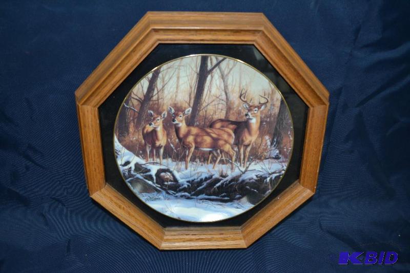 lot 8 image: STONE CREEK WHITETAIL DEER PLATE BY ROSEMARY ...