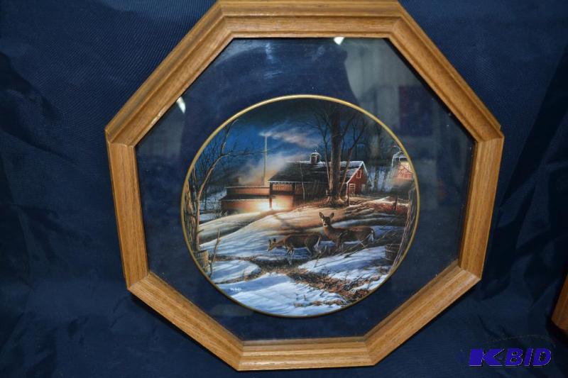 lot 9 image: TERRY REDLIN PLATE  &quotNIGHT MAPLING&...
