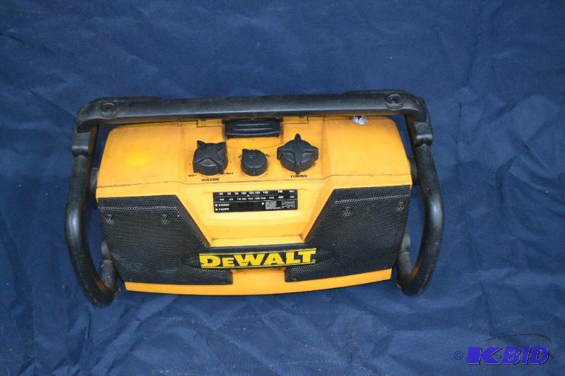 lot 97 image: DEWALT RADIO BATTERY OPERATED WORKS...