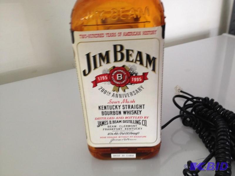 lot 3 image: Plastic Jim Beam Bottle Telephone