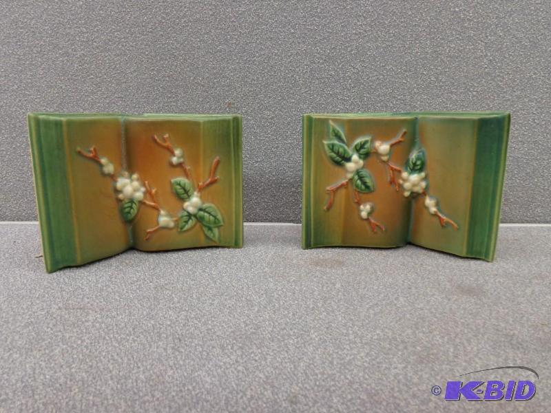lot 114 image: Set of Matching Book Ends Shaped Like Books W...