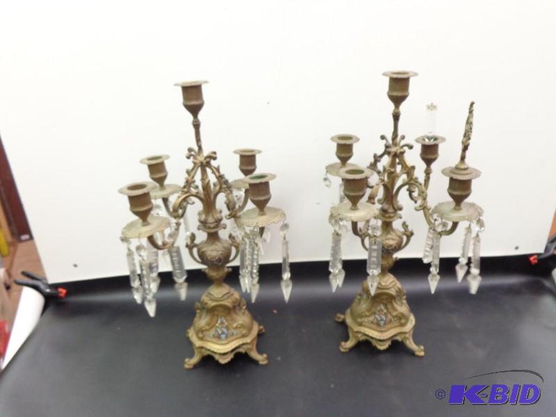 lot 188 image: 2 Chandelier Style Candle Holders  Each ...
