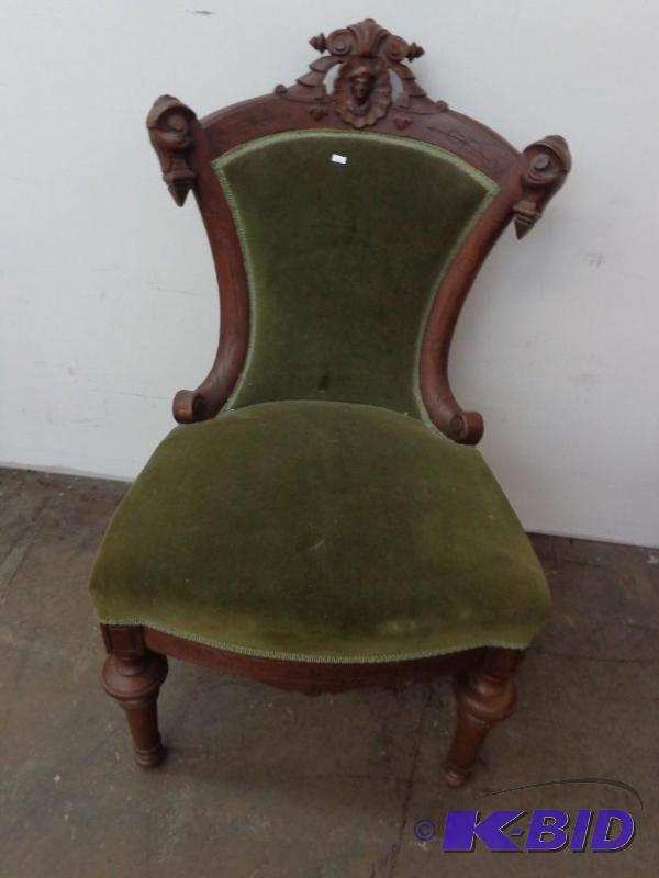 lot 21 image: Very Neat Sitting Chair Almost Velvet Style C...