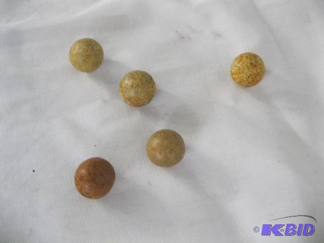 5 Clay Marbles