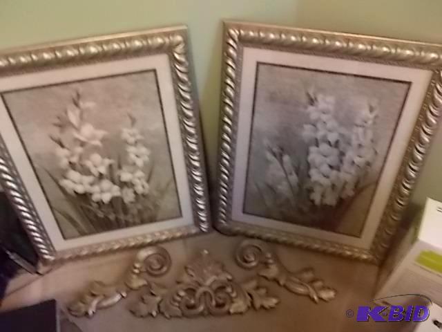 Pair Of Framed (26x33)&nbspFloral Prints By ...