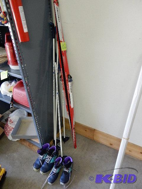 Womens Fisher Cross Country Skiis and 2 pair of boots
