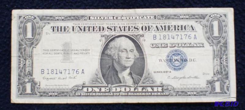 lot 11 image: Series &quot1957 A" Silver Certificate ...