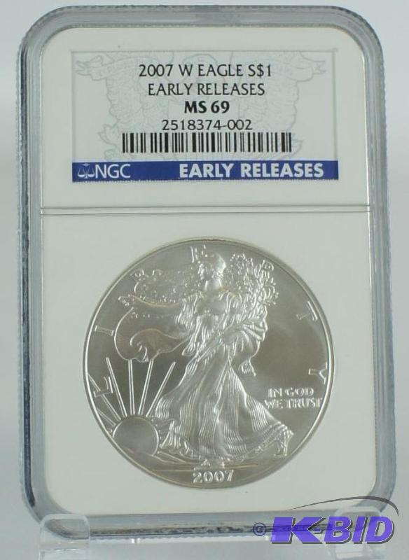 lot 21 image: &quot2007" W American Eagle Silver Doll...