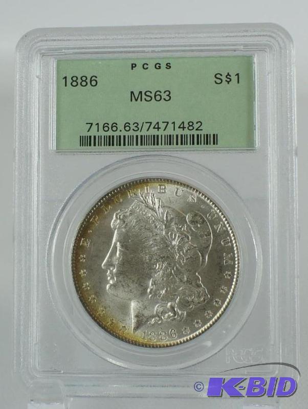 lot 24 image: &quot1886" Morgan Silver Dollar  PCGS ...