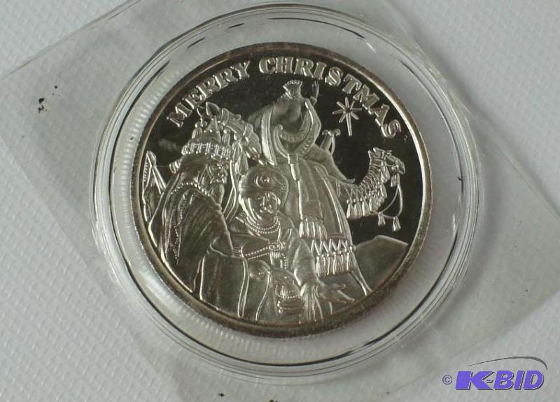 lot 30 image: Merry Christmas 1 Oz Sliver Coin .999 Silver...