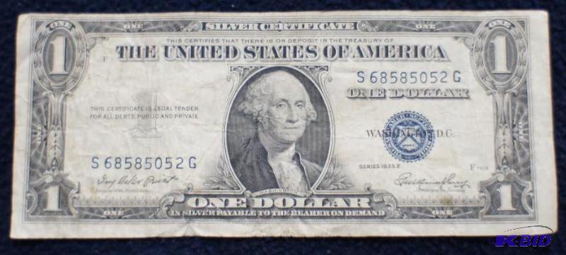 lot 8 image: Series &quot1935 E" Silver Certificate ...