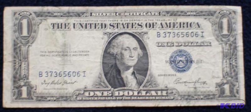 lot 9 image: Series &quot1935 E" Silver Certificate ...