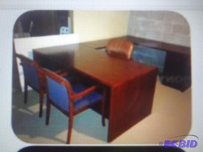 Executive Desk Set Haworth Solid Wood Multi-...
