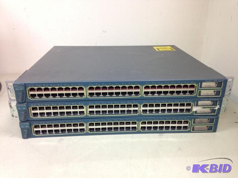 lot 9 image: Lot (3) Cisco Catalyst 3548XL 48-Port Rack Mo...