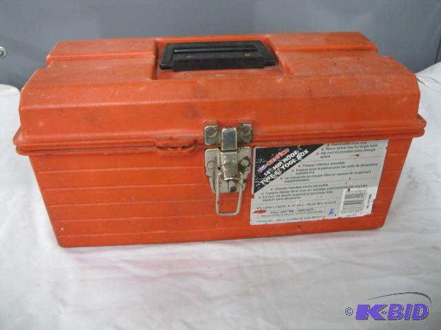 lot 8 image: Tool Box with misc items