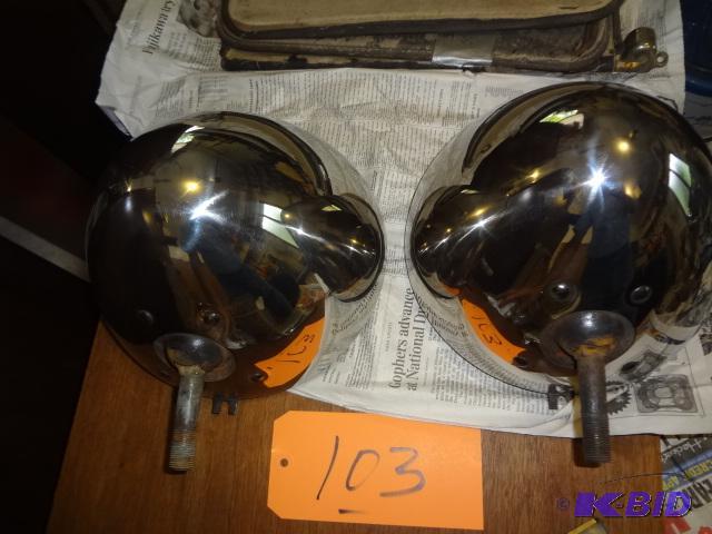 lot 103 image: Pair of 1934 Ford Headlights...