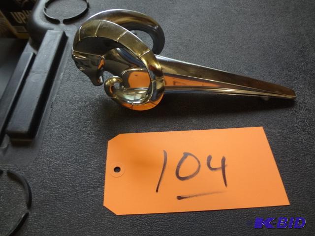 lot 104 image: Ram Hood Ornament...