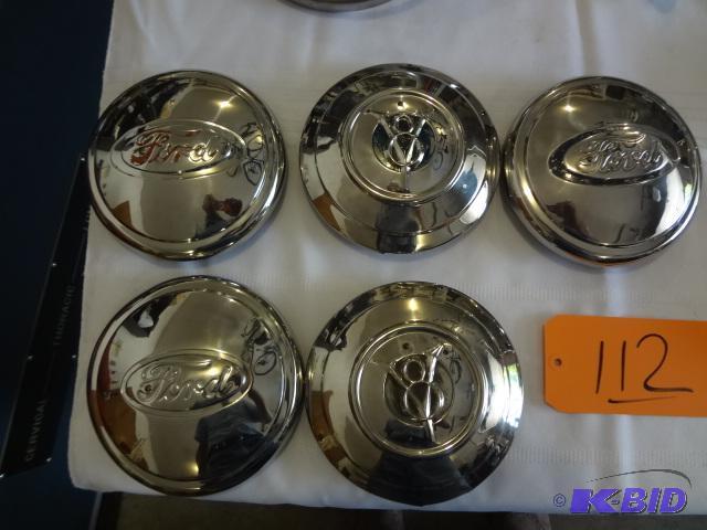 lot 112 image: (5) Vintage Ford Spare Tire Lockers...
