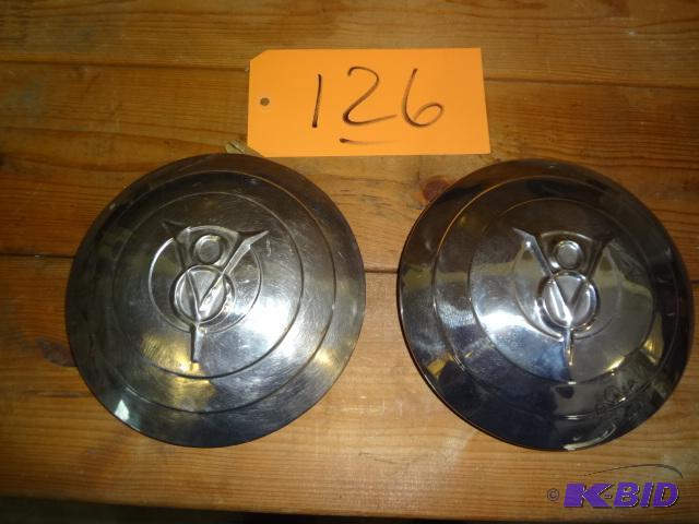 lot 126 image: (2) Ford Hubcaps...