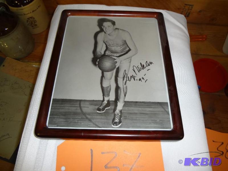 lot 137 image: Autographed Picture of George Mikan, real thi...
