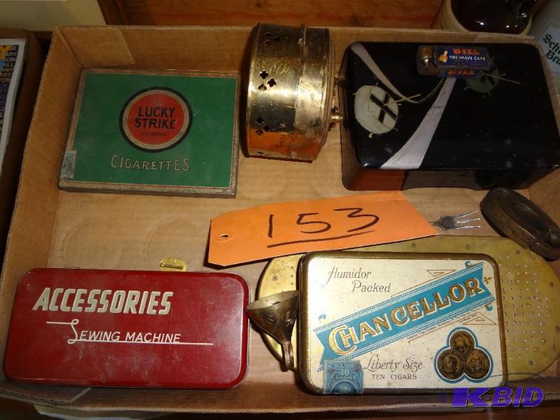 lot 153 image: Lot of Antique Tins...
