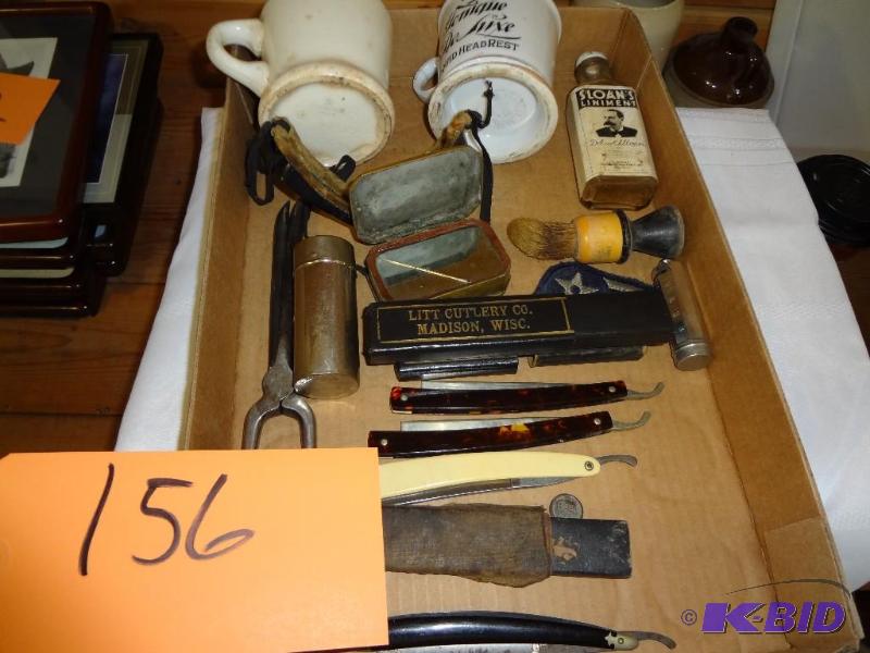 lot 156 image: Lot of Antique Shaving Things...